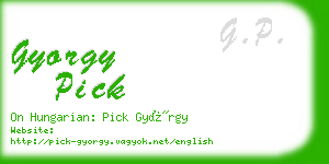 gyorgy pick business card